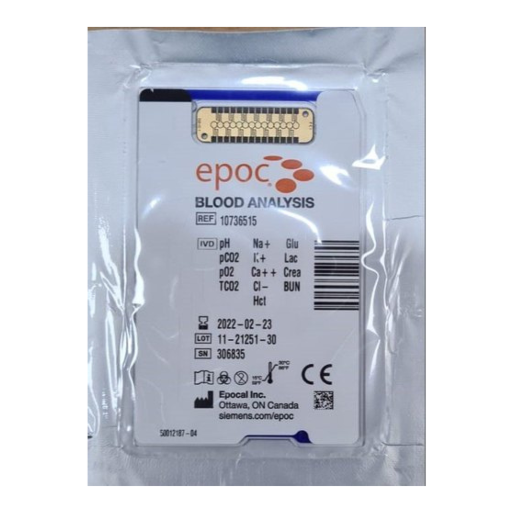 Siemens 10736515 EPOC BGEM BUN Test Cards, PKG/25 Tests