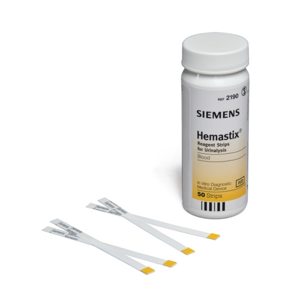 Siemens 2190 Hemastix® Reagent Strips, CLIA Waived, Bottle of 50