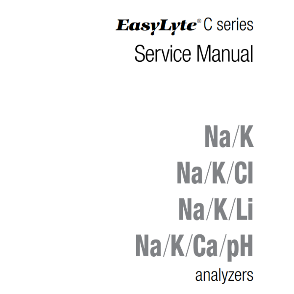 Medica EasyLyte Service Manual, NA/K/Ca/pH