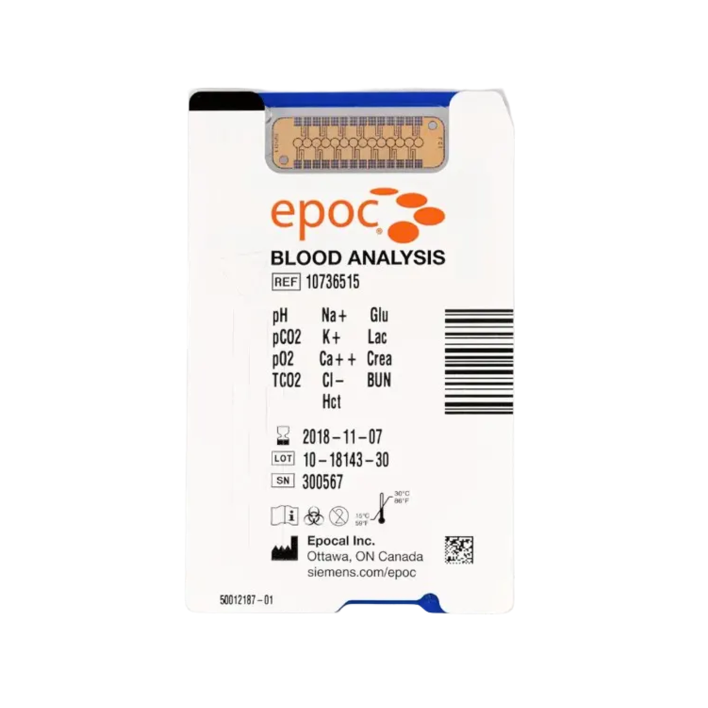 Siemens 10736515 EPOC BGEM BUN Test Cards, PKG/25 Tests