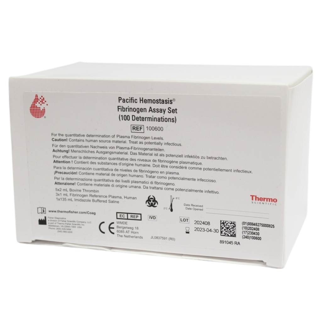 Thermo Scientific Pacific Hemostasis Fibrinogen Assay Set, 100 Detections