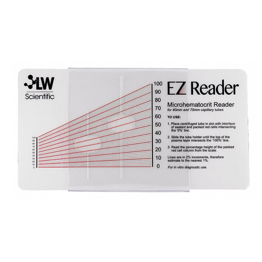 [ZCP-EZRD-HEM7] LW Scientific EZ Reader Slider Card for ZIP Combo and any other Hematocrit centrifuge