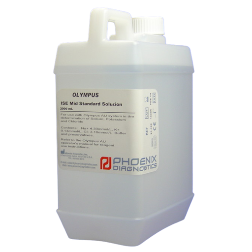 [21-102] Phoenix Diagnostics ISE Mid-Standard for AU 600, AU 800, AU 1000, AU 5200, 4 x 2000ml