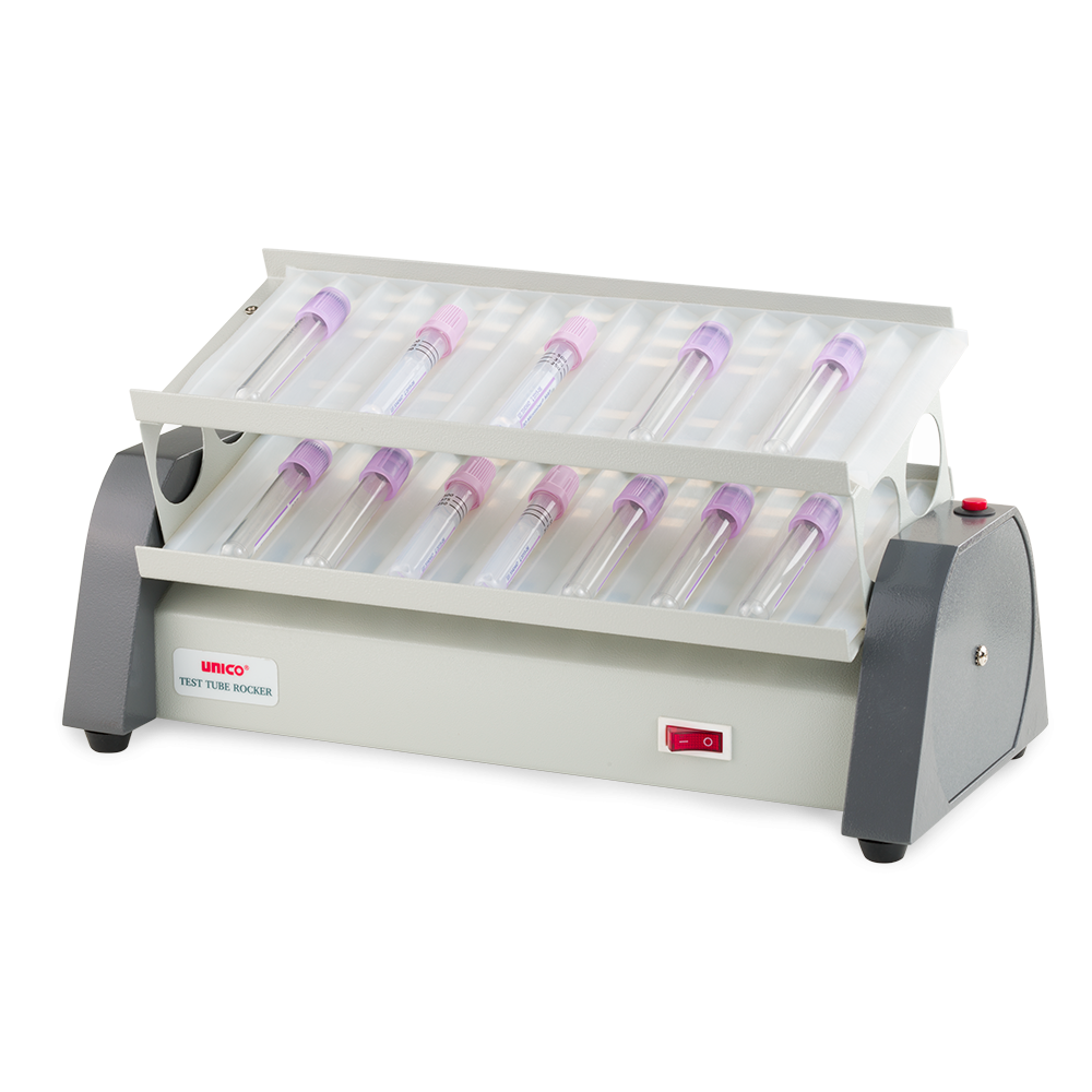 Unico Double Decker Tube Rocker/Mixer, capacity of 30 tubes/vials, 25 rocking cycles per minute, 110V